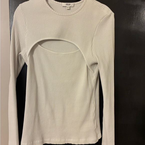 Agolde Ribbed White Top - Picture 2 of 7